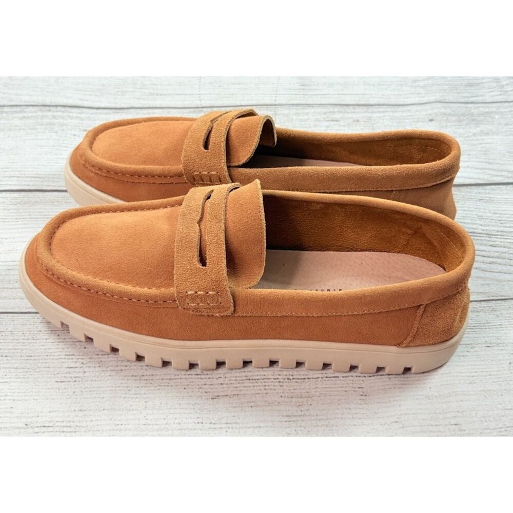 PROJECT CLOUD Women's Filide Suede Comfort Loafers Slip On Cushioned Tan Size 10 - Picture 2 of 7